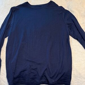 Classic Navy Long Sleeve Tee for Men